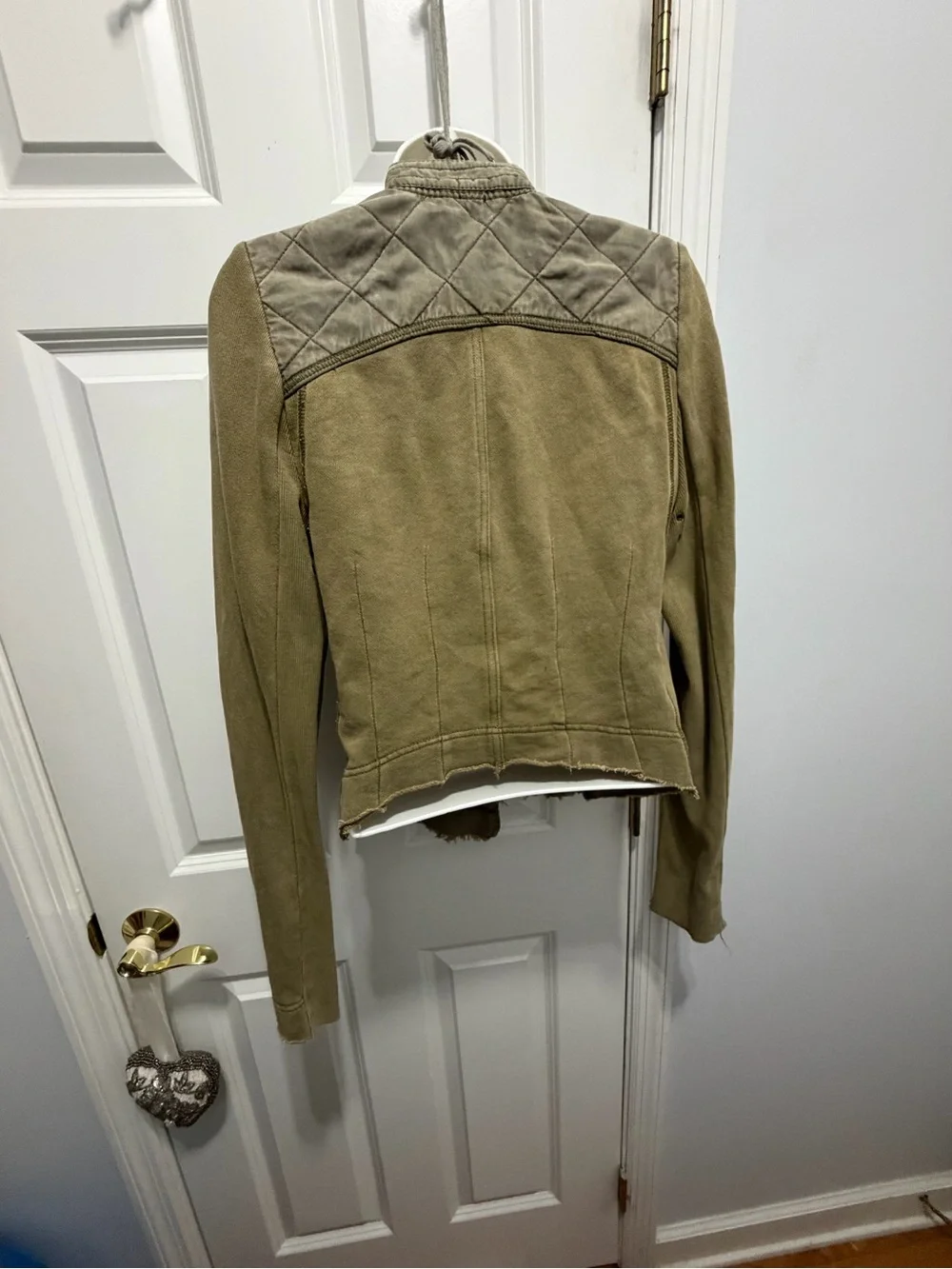 Free People Olive Green Wrap Jacket size sp